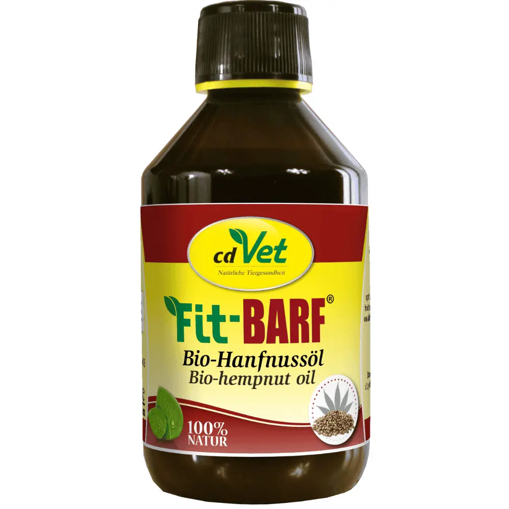 Fit-BARF Bio-Hanfnussöl für Hunde und Katzen in der 250 ml Flasche