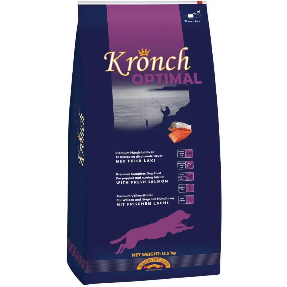 Kronch Optimal Puppy Hundefutter für Welpen, trächtige und säugende Hündinnen 13,5 kg