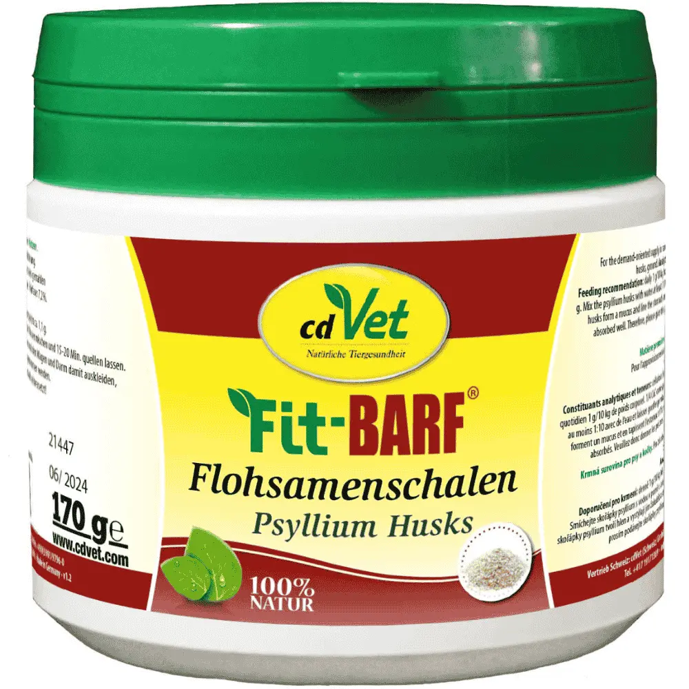 Fit-BARF Flohsamenschalen für Hunde und Katzen in der 170 g Dose