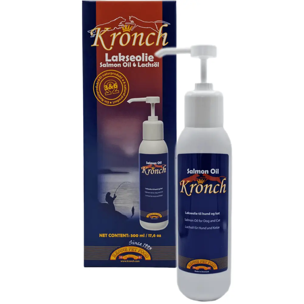 Kronch Lachsöl für Hunde in der 500 ml Flasche
