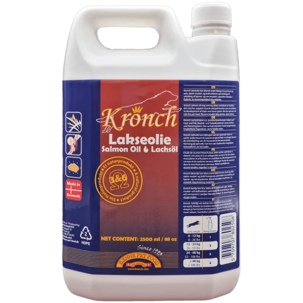 Kronch Lachsöl für Hunde im 2500 ml Kanister
