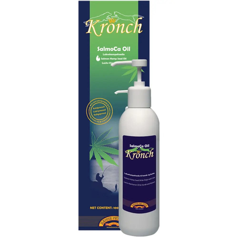 Kronch Lachs-Hanfsamen Öl für Hunde und Katzen 1000 ml