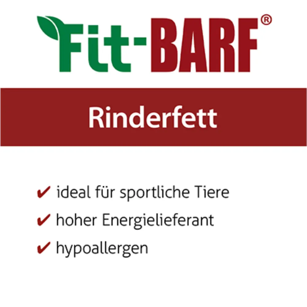 Fit-BARF Rinderfett für Hunde und Katzen - Vorteile
