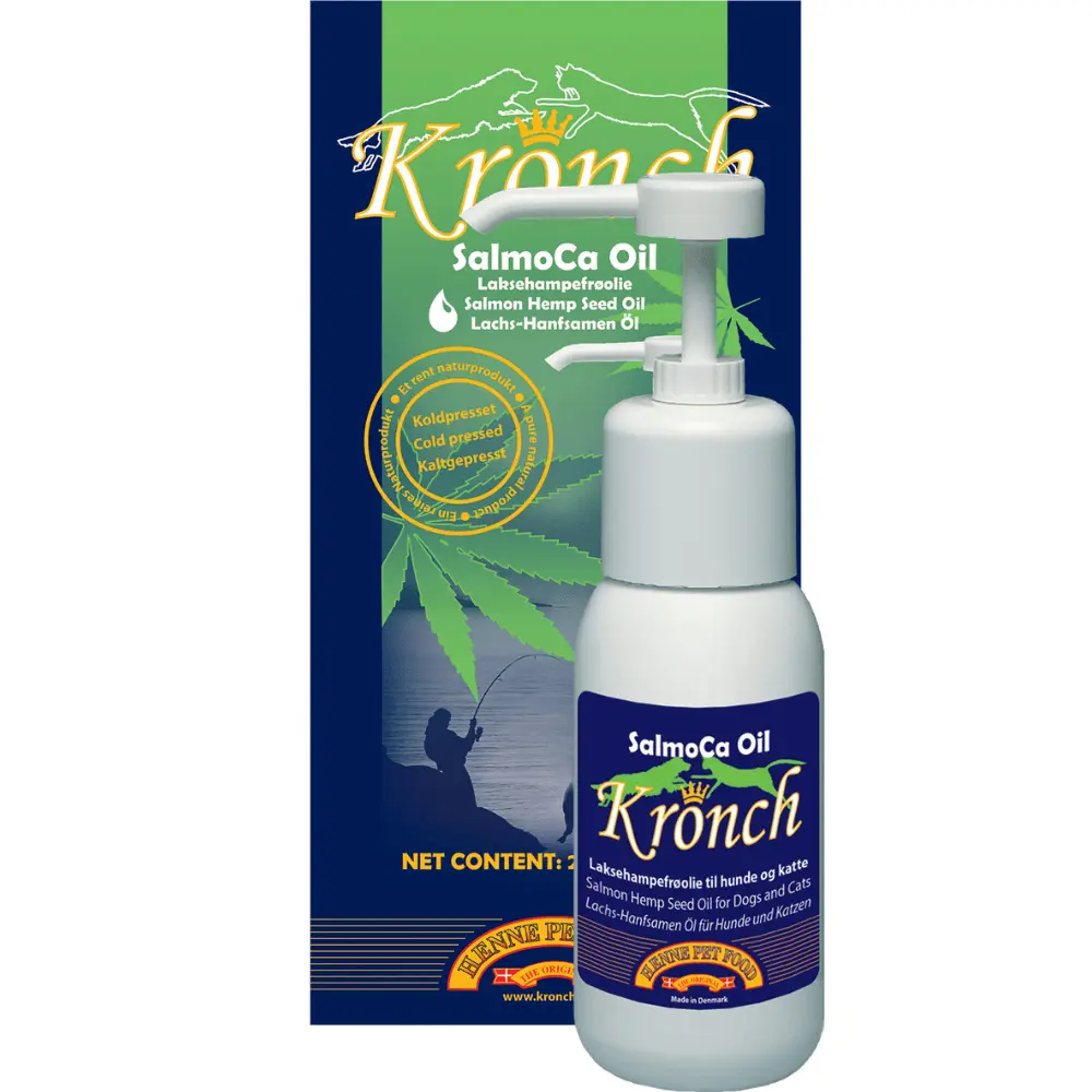 Kronch Lachs-Hanfsamen Öl für Hunde und Katzen 250 ml