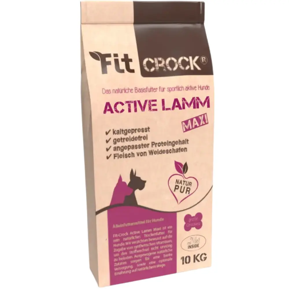 Fit-Crock Active Lamm Maxi Hundefutter im 10 kg Futtersack