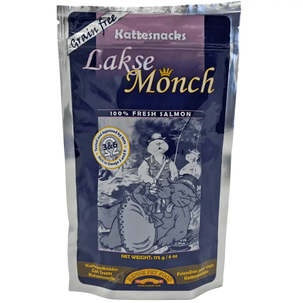 Lakse Monch - Getreidefreier Katzensnack mit frischem Lachs im 175 g Beutel