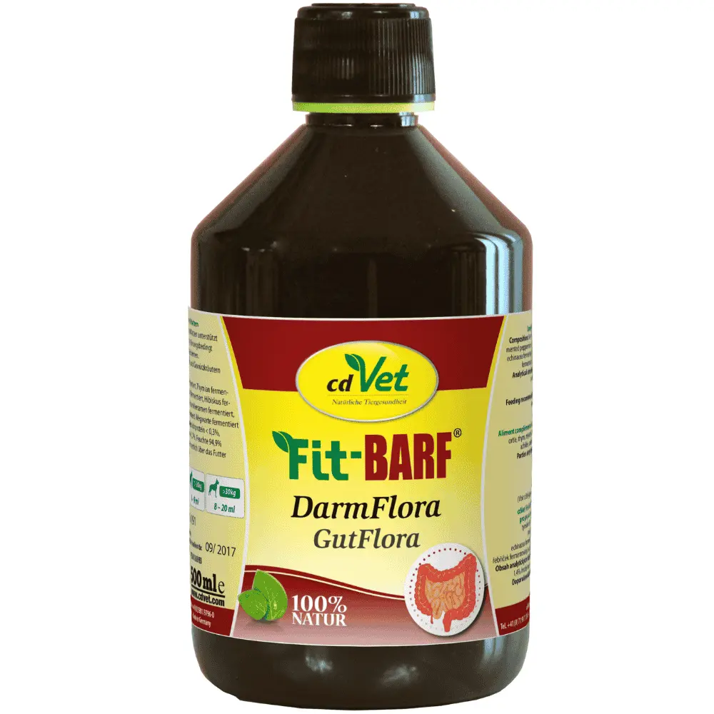 Fit-BARF DarmFlora für Hunde und Katzen in der 500 ml Flasche