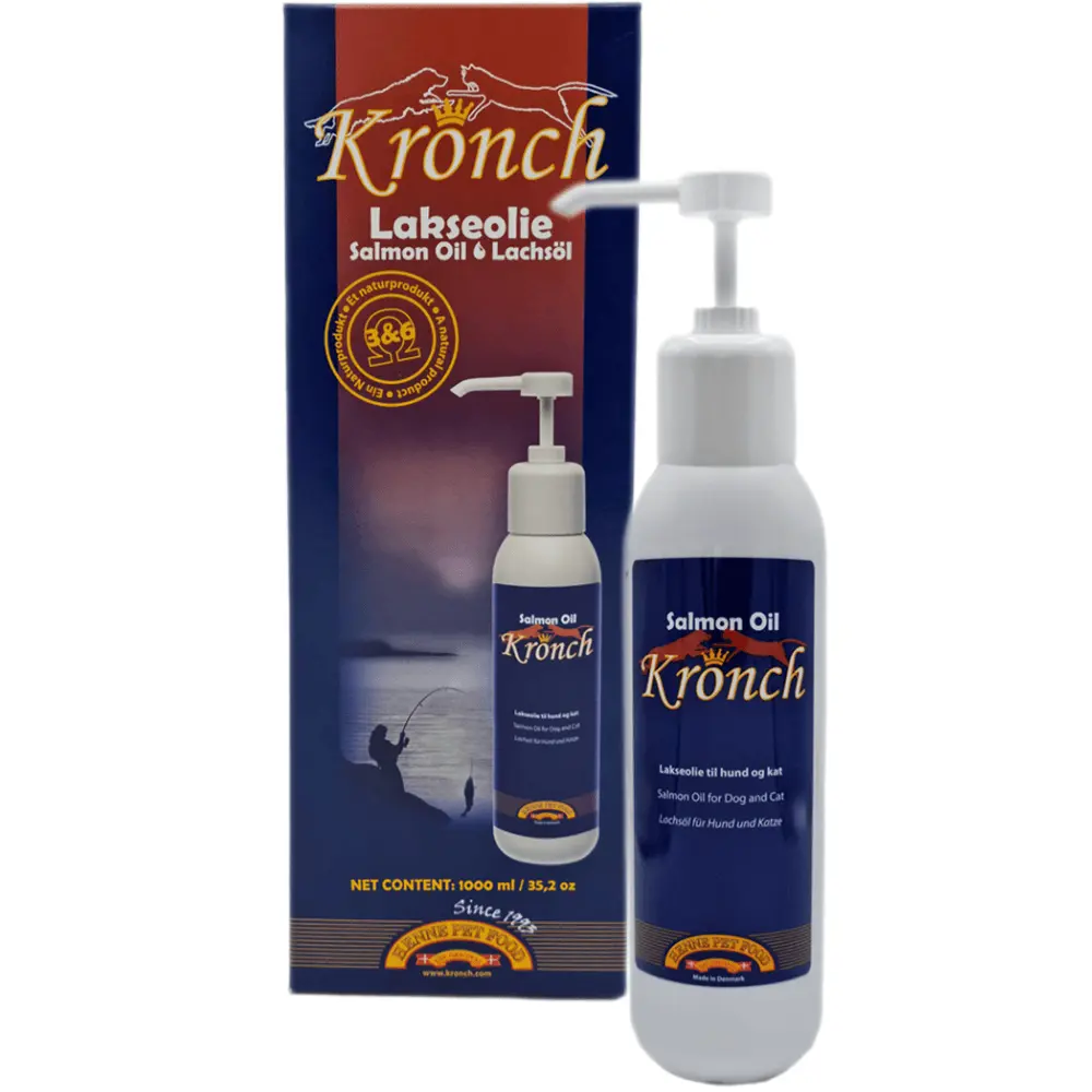Kronch Lachsöl für Hunde in der 1000 ml Flasche