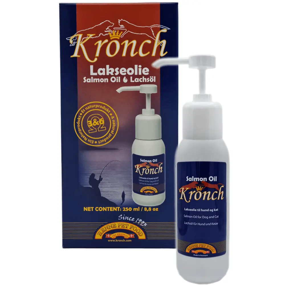 Kronch Lachsöl für Hunde in der 250 ml Flasche