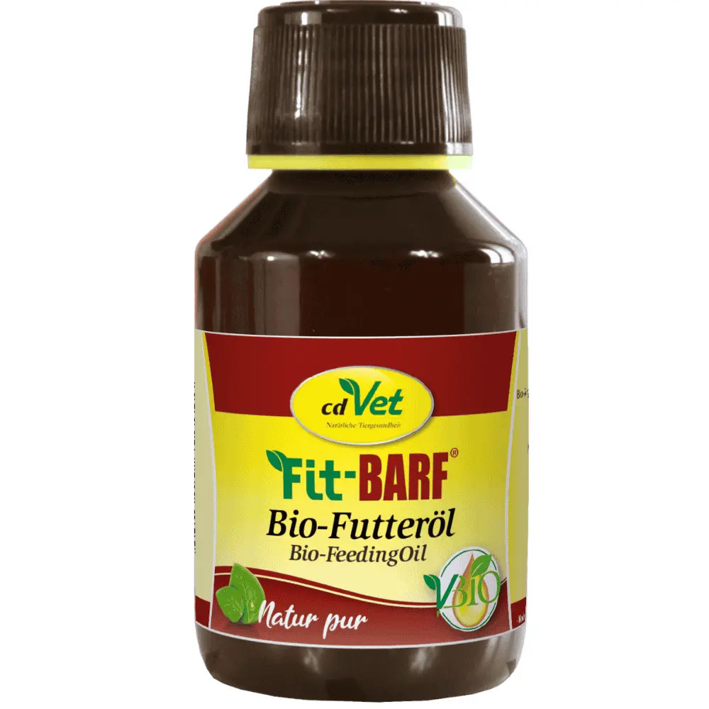 Fit-BARF Bio-Futter-Öl für Hunde und Katzen in der 100 ml Flasche