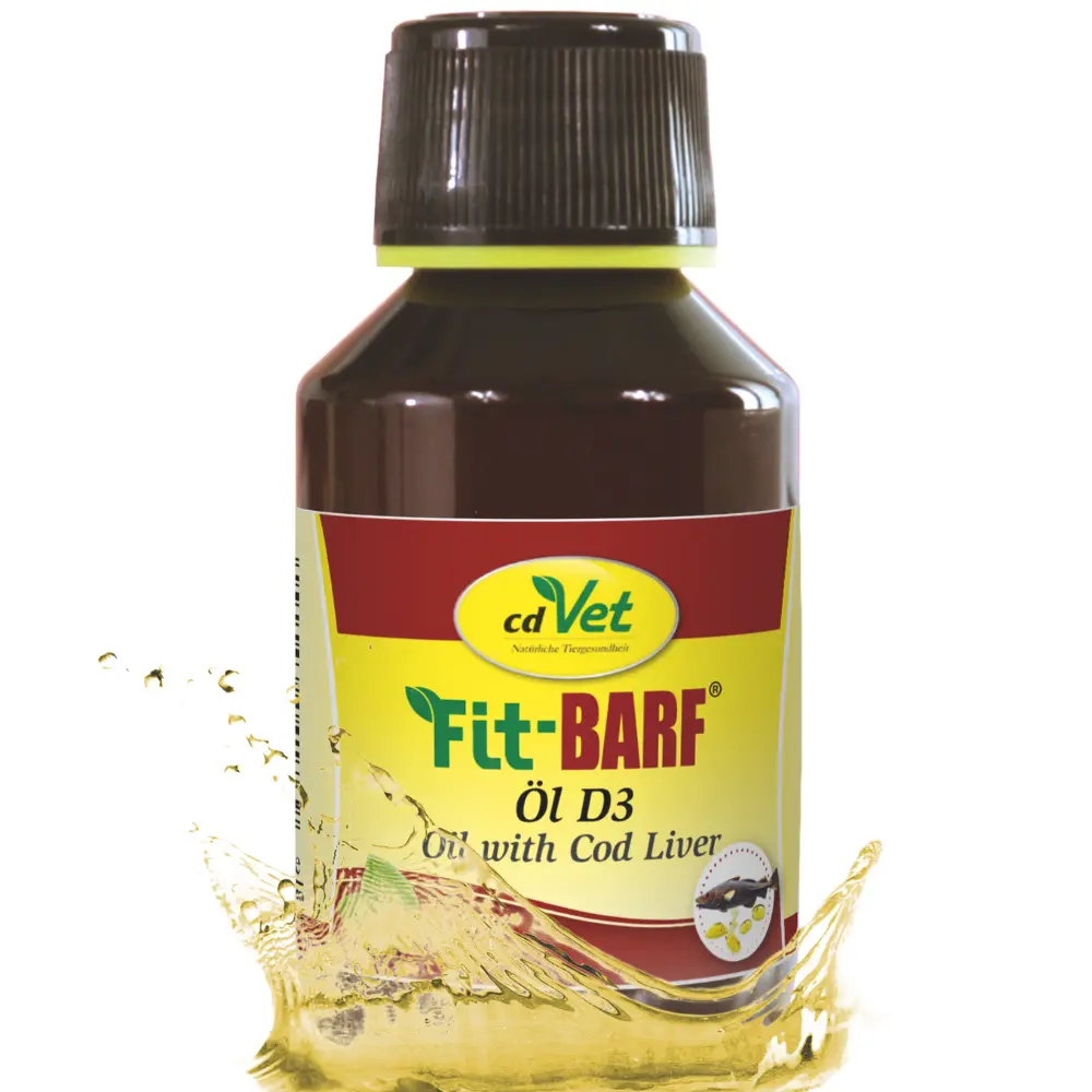 Fit-BARF Öl D3 für Hunde und Katzen mit losem Öl