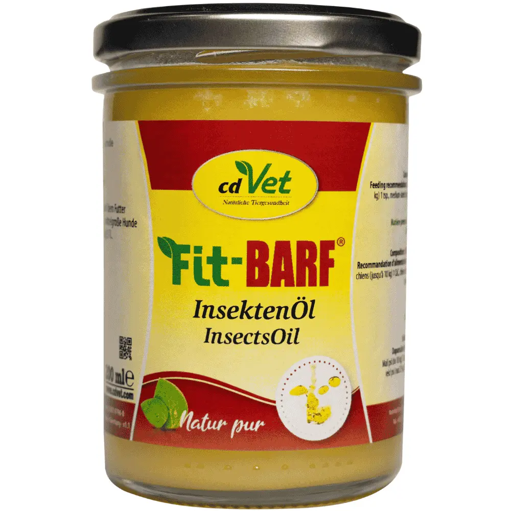 Fit-BARF InsektenÖl für Hunde im Glas