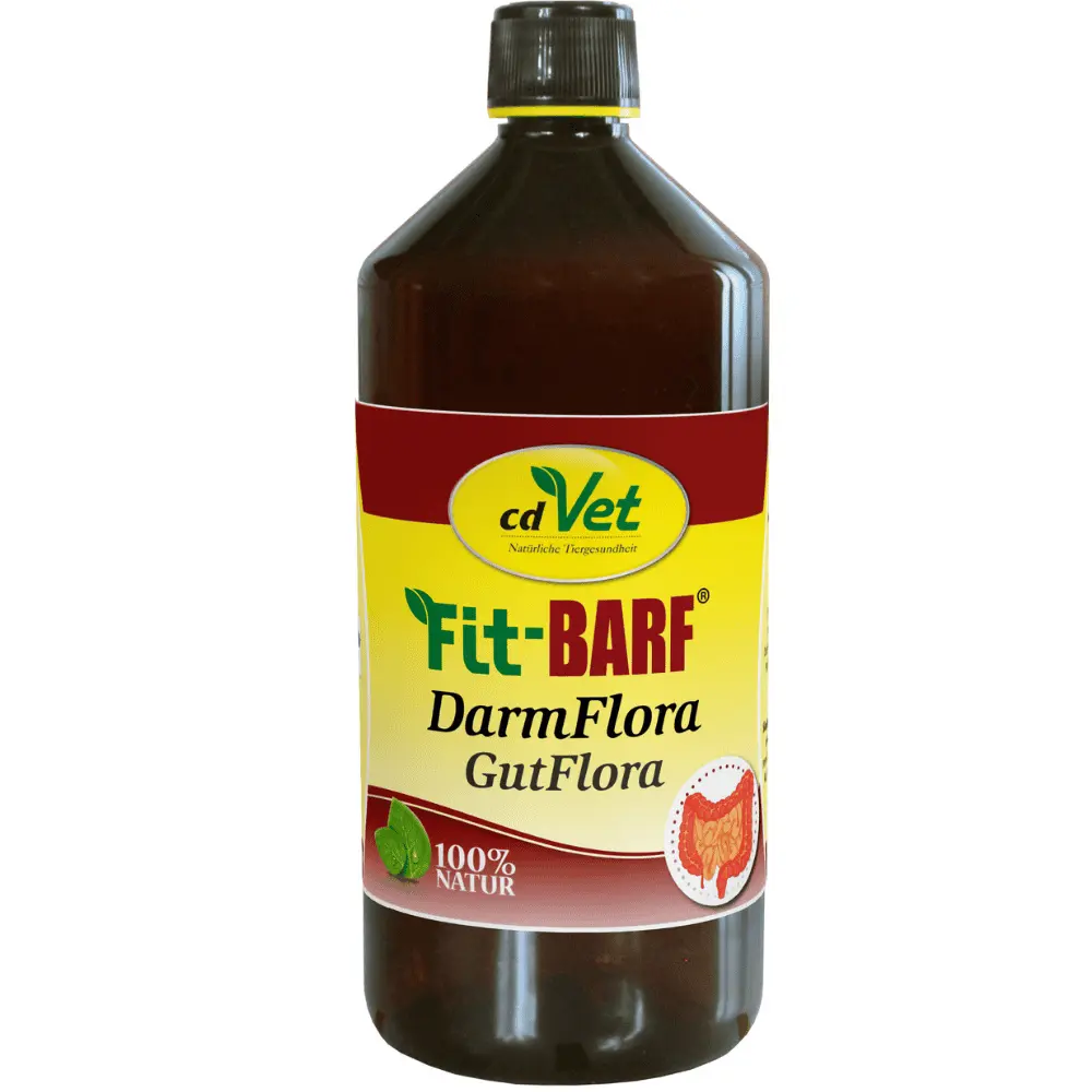 Fit-BARF DarmFlora für Hunde und Katzen in der 1 Liter Flasche