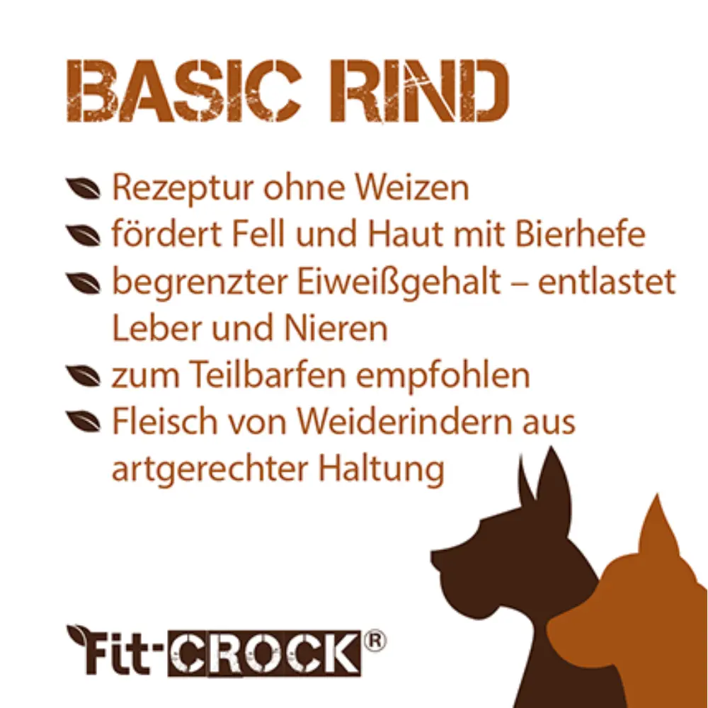 Fit-Crock Basic Rind Maxi Hundefutter - Produktvorteile