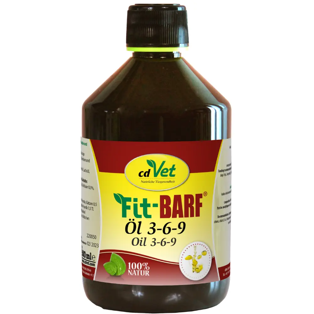 Fit-BARF Öl 3-6-9 für Hunde und Katzen 500 ml