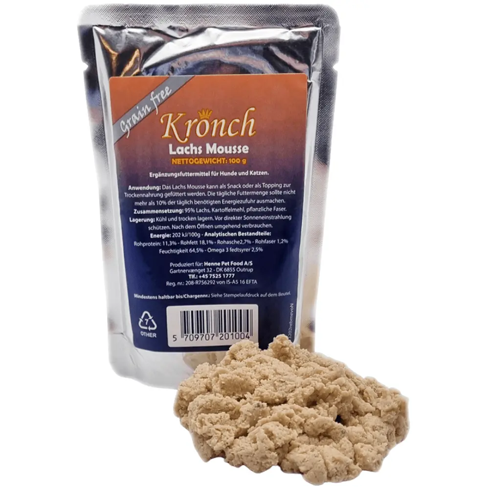 Kronch Lachs Mousse Topping 100 g - Verpackung und lose